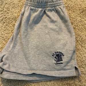 Brandy Melville Gray Shorts with Navy Logo